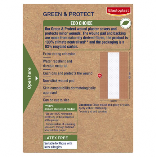 Elastoplast Green & Protect Dressing Length 1m x 6cm 10 Pack