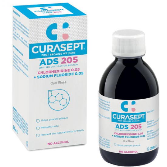 Curasept Rinse 0.05% Chlorhexidine 0.05% Fluoride 200ml