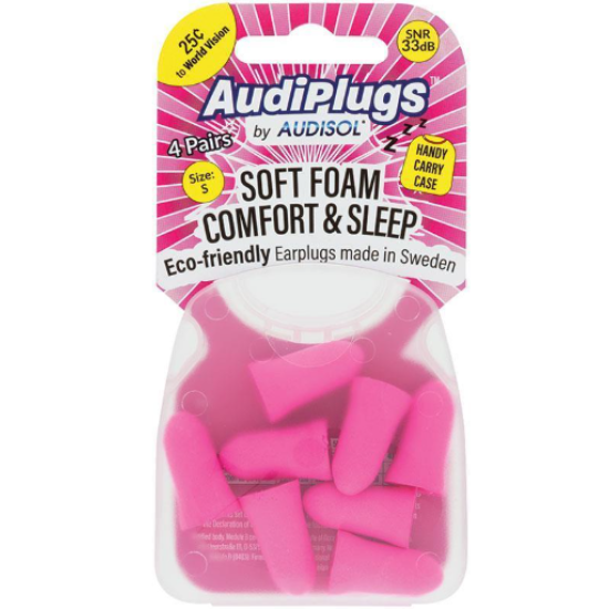 Audiplugs Soft Foam Comfort & Sleep Ear Plugs 4 Pairs