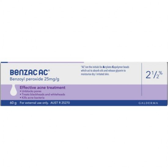 Benzac AC Mild Strength 2.5% Acne Gel 60g