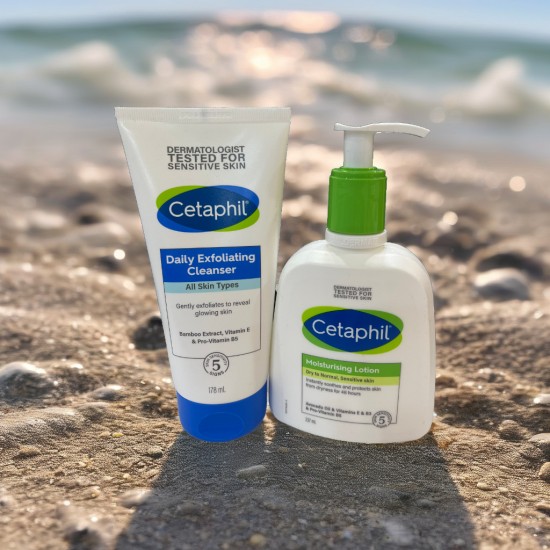 Cetaphil Daily Exfoliating Cleanser and Cetaphil Daily Moisturising Lotion Bundle Gift