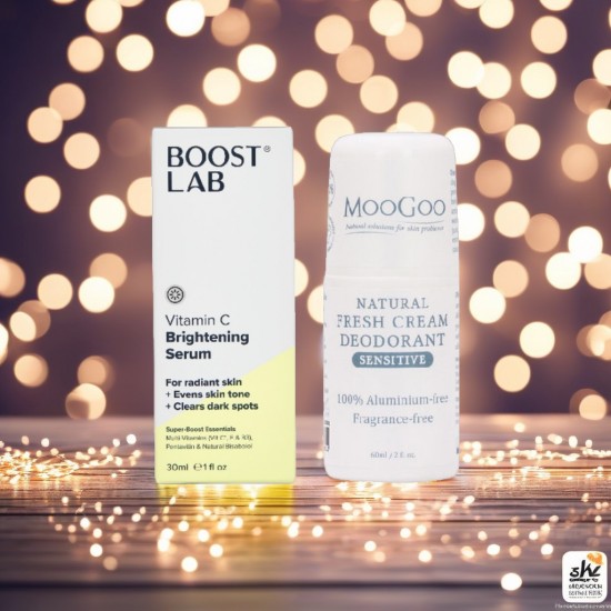 Moogoo Deoderant and Boost Lab Brightening Serum Bundle