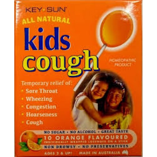 Key Sun Kids Cough Orange Flavoured 10 Lozenges