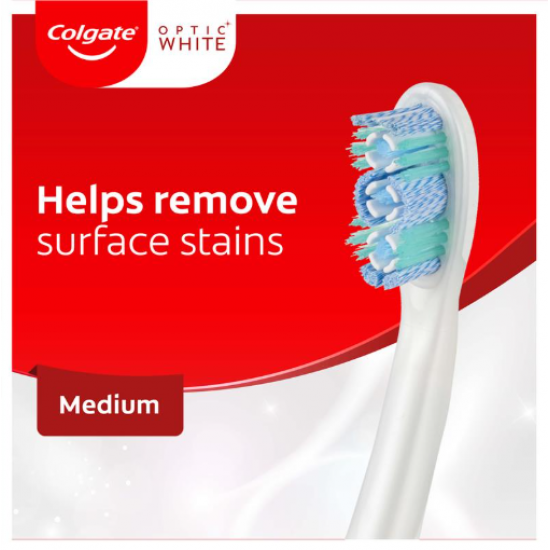 Colgate 360 Optic White Power toothbrush Medium with vibrating & polishing bristles