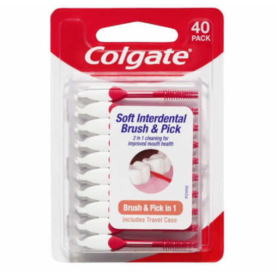 Colgate Soft Interdental Brush & Pick 40 Pack