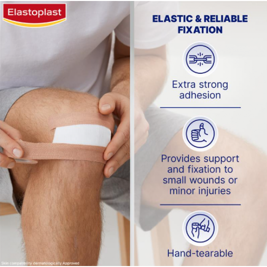 Elastoplast 45773 Tapes Elastic Fabric Roll Plaster 2.5cmx3m