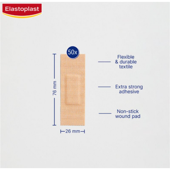 Elastoplast Extra Tough Fabric Strips 50 Pack