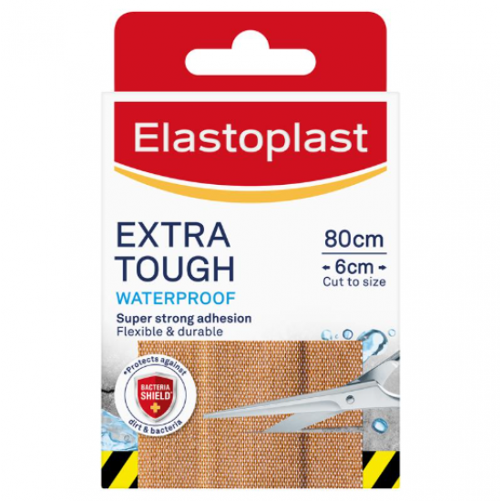 Elastoplast Extra Tough Waterproof Plasters Cut To Size 80cm x 6cm