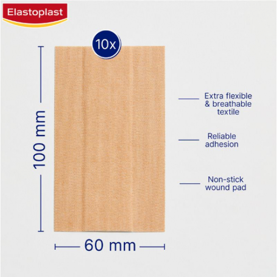 Elastoplast Flexible Fabric Dressing Length 6cmx10cm 10 Pack