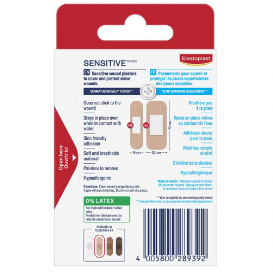 Elastoplast Sensitive Skin Tone Plasters 20 Light