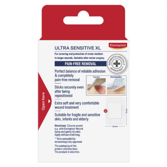 Elastoplast Ultra Sensitive Dressing XL 5 Strips