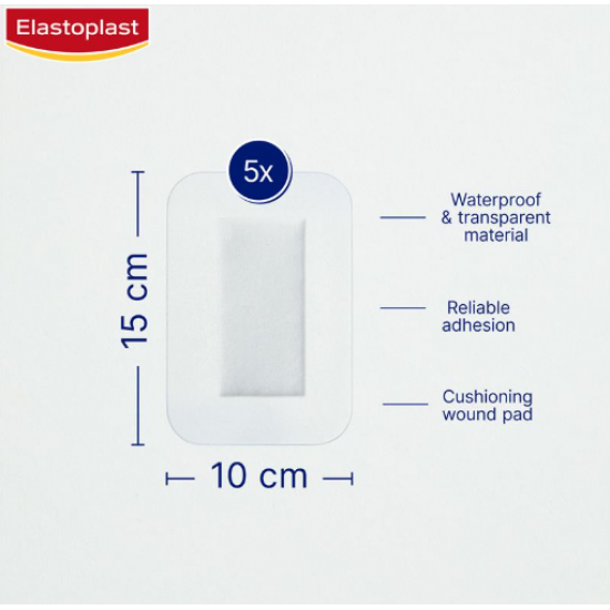 Elastoplast Waterproof Dressing 3XL 10x15cm 5 Dressings