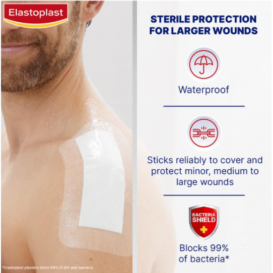 Elastoplast Waterproof Dressing 3XL 10x15cm 5 Dressings