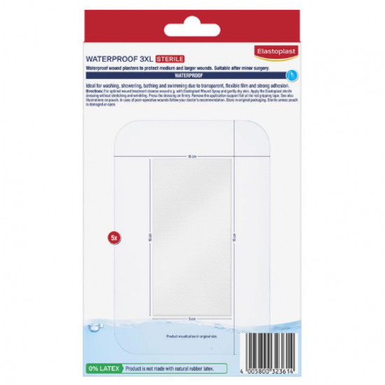 Elastoplast Waterproof Dressing 3XL 10x15cm 5 Dressings