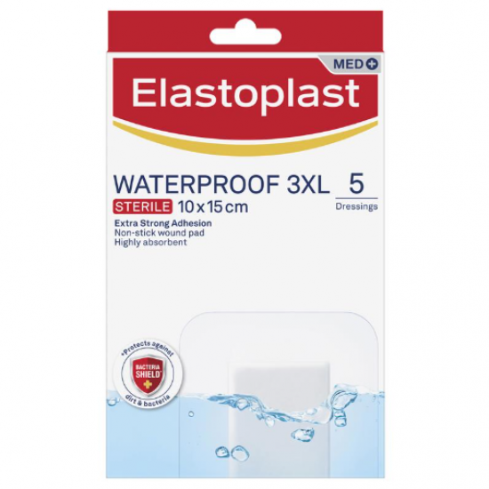 Elastoplast Waterproof Dressing 3XL 10x15cm 5 Dressings