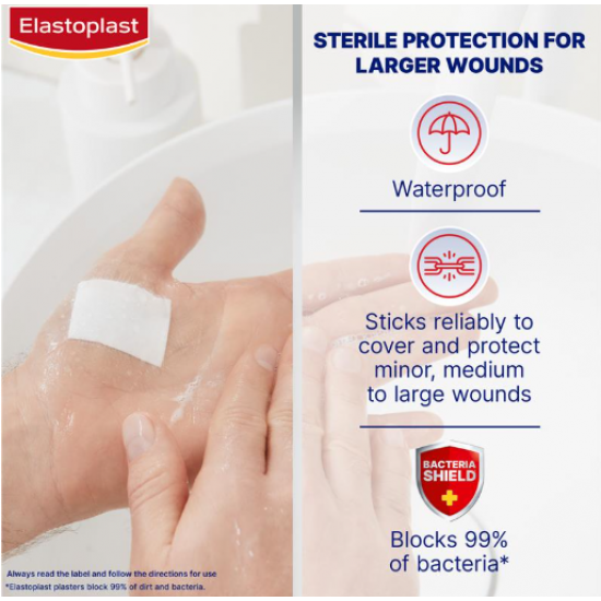 Elastoplast Waterproof Dressing XL 6x7cm 5 Pack