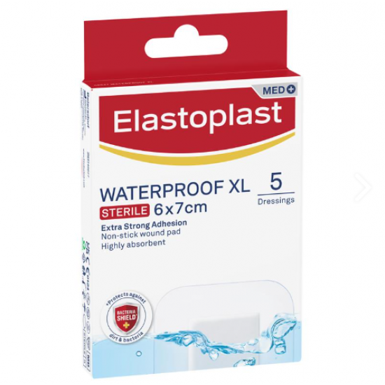 Elastoplast Waterproof Dressing XL 6x7cm 5 Pack