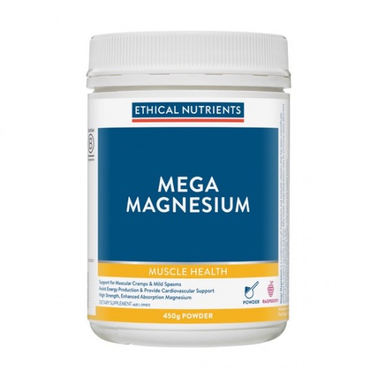 Ethical Nutrients Mega Magnesium 450g Powder Raspberry