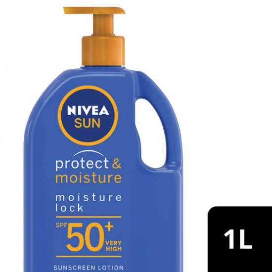 NIVEA Sun Protect & Moisture SPF50+ Sunscreen Lotion Pump 1L