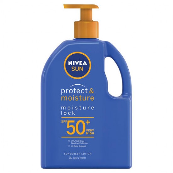 NIVEA Sun Protect & Moisture SPF50+ Sunscreen Lotion Pump 1L