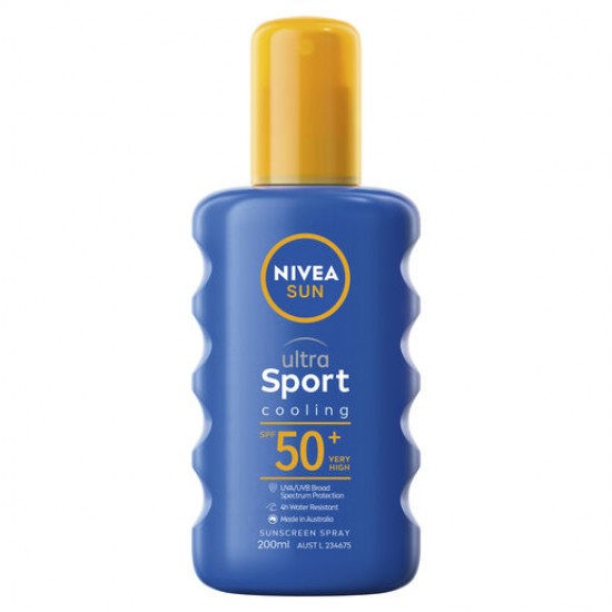 NIVEA Sun Ultra Sport Cooling SPF50+ Sunscreen Spray 200ml