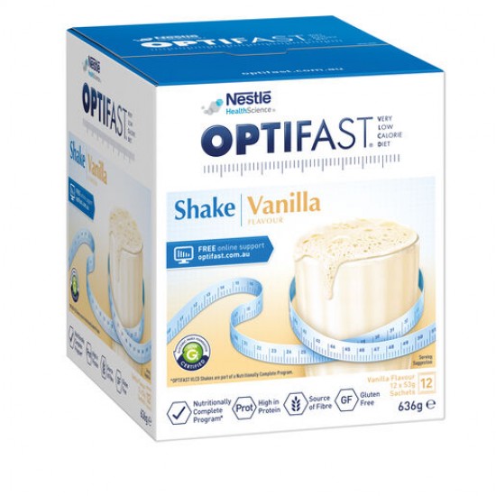 OPTIFAST VLCD Shake Vanilla Flavour 12 Pack 636g