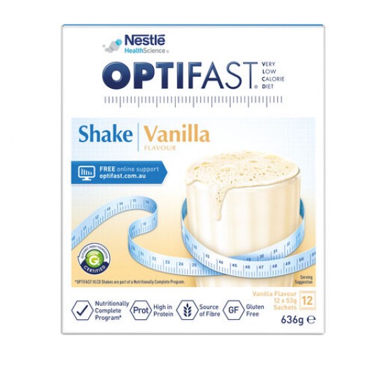 OPTIFAST VLCD Shake Vanilla Flavour 12 Pack 636g