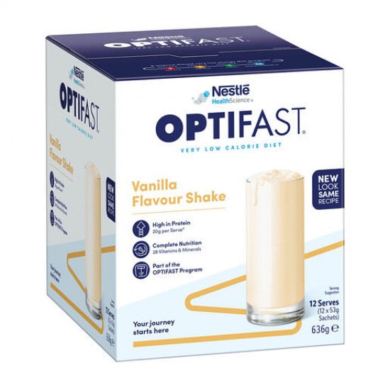 OPTIFAST VLCD Shake Vanilla Flavour 12 Pack 636g