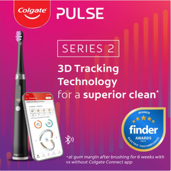 Colgate Electric Toothbrush Series 2 Pulse Deep Clean & Sensitive Black