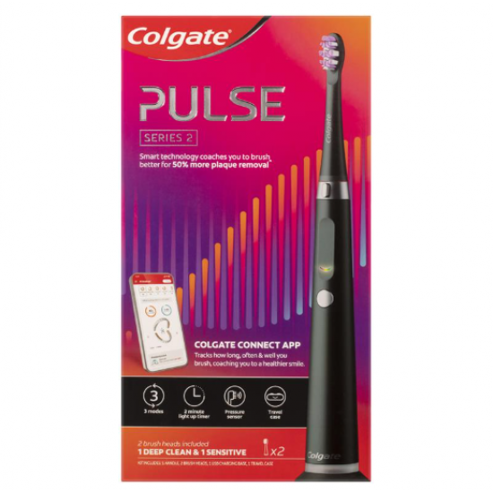 Colgate Electric Toothbrush Series 2 Pulse Deep Clean & Sensitive Black