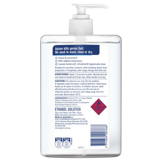 Aqium Antibacterial Hand Sanitiser 1L