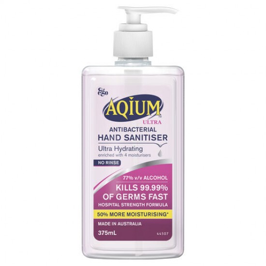 Aqium Ultra Antibacterial Hand Sanitiser 375mL