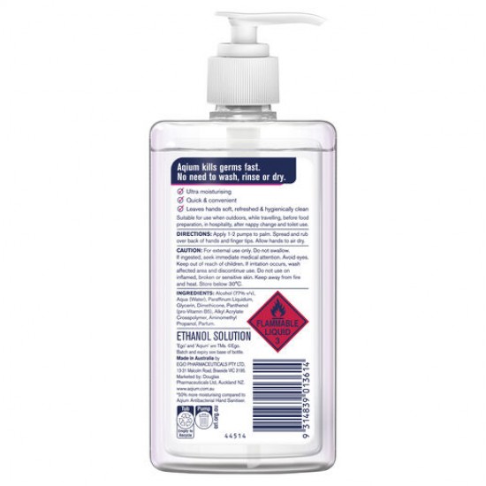 Aqium Ultra Antibacterial Hand Sanitiser 375mL