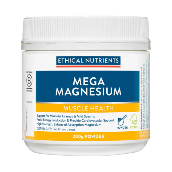 Ethical Nutrients Mega Magnesium Powder Raspberry 200g